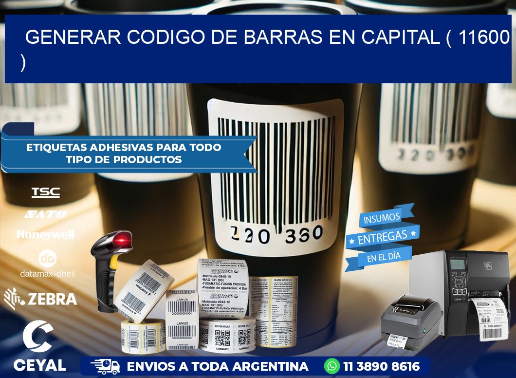 GENERAR CODIGO DE BARRAS EN CAPITAL ( 11600 )