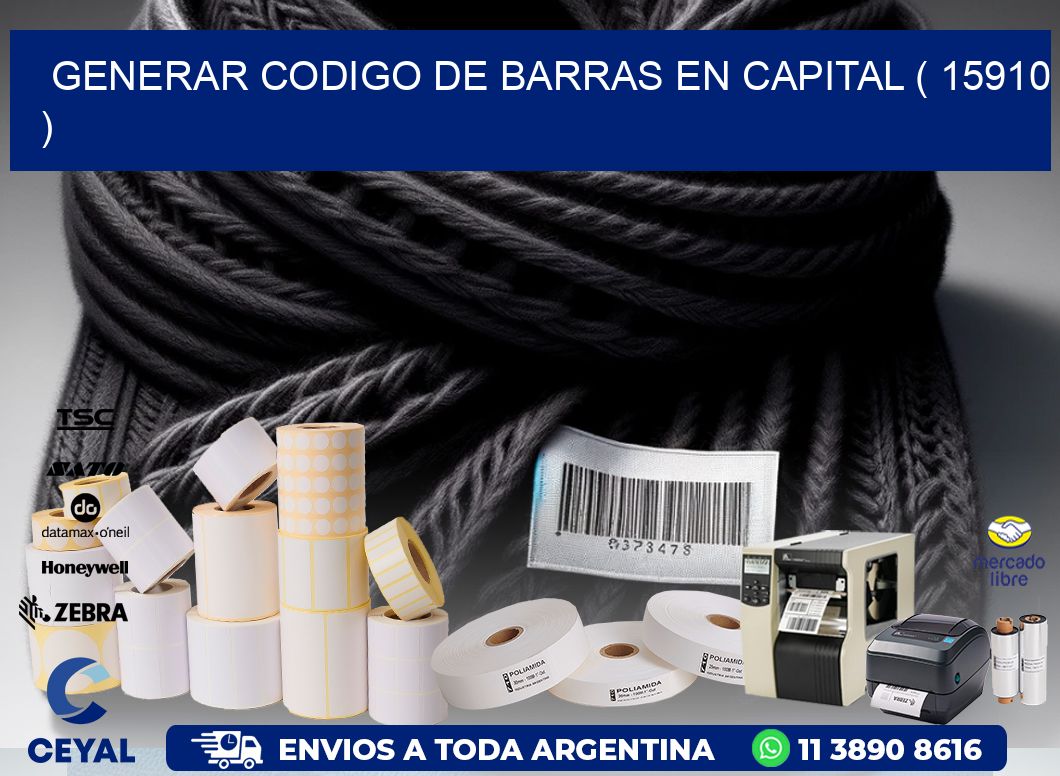 GENERAR CODIGO DE BARRAS EN CAPITAL ( 15910 )