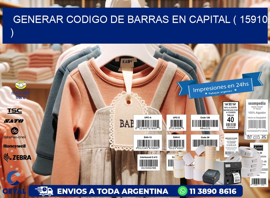 GENERAR CODIGO DE BARRAS EN CAPITAL ( 15910 )