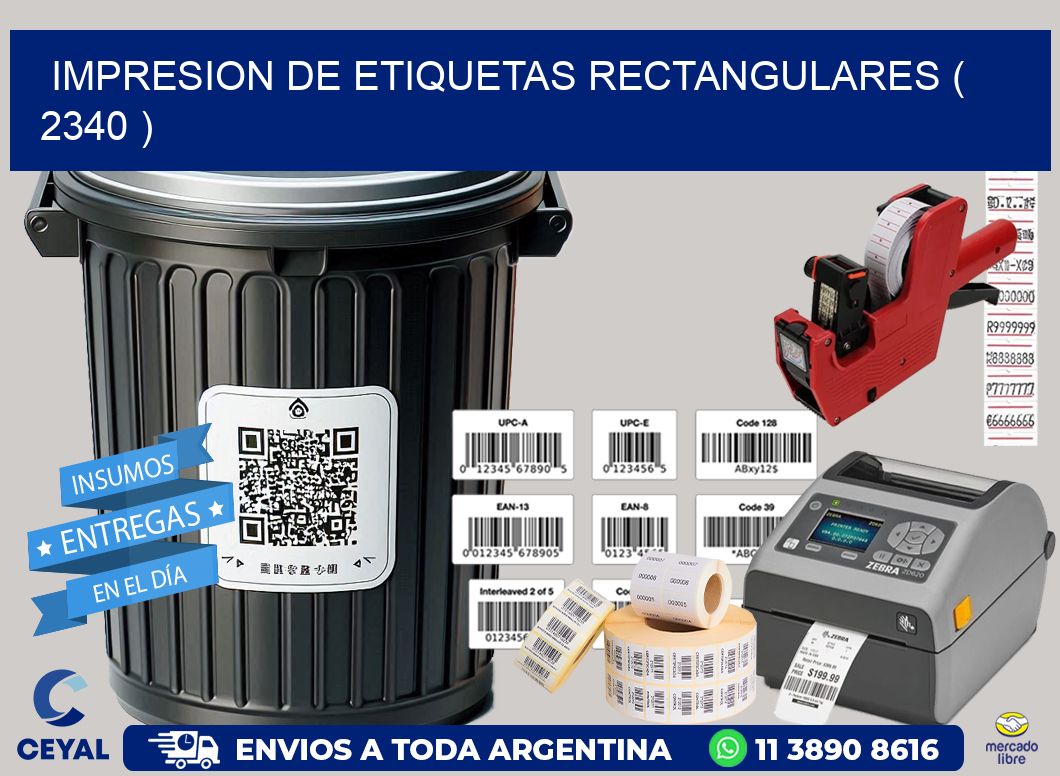 IMPRESION DE ETIQUETAS RECTANGULARES ( 2340 )