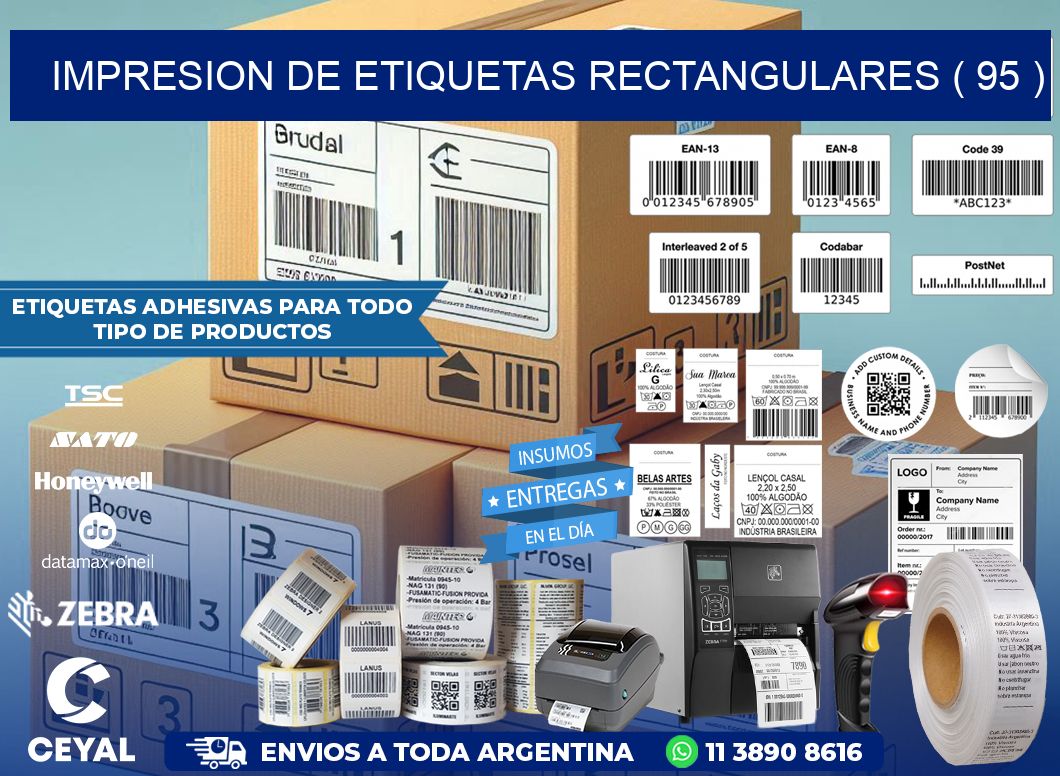 IMPRESION DE ETIQUETAS RECTANGULARES ( 95 )