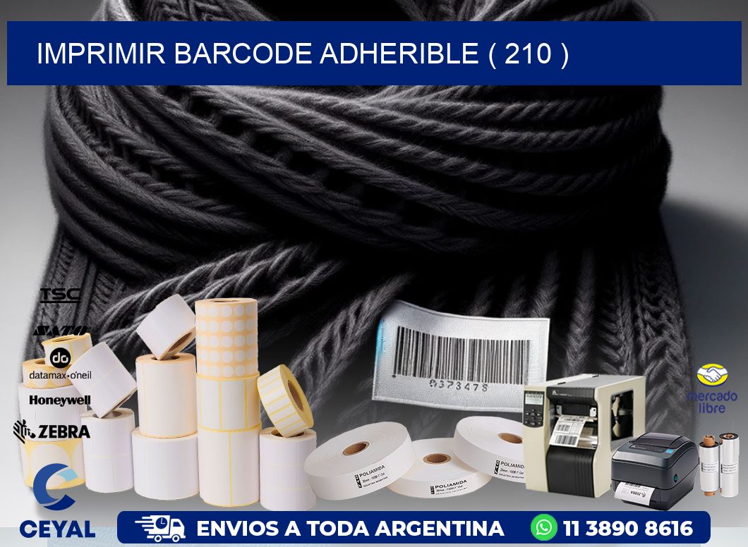 IMPRIMIR BARCODE ADHERIBLE ( 210 )