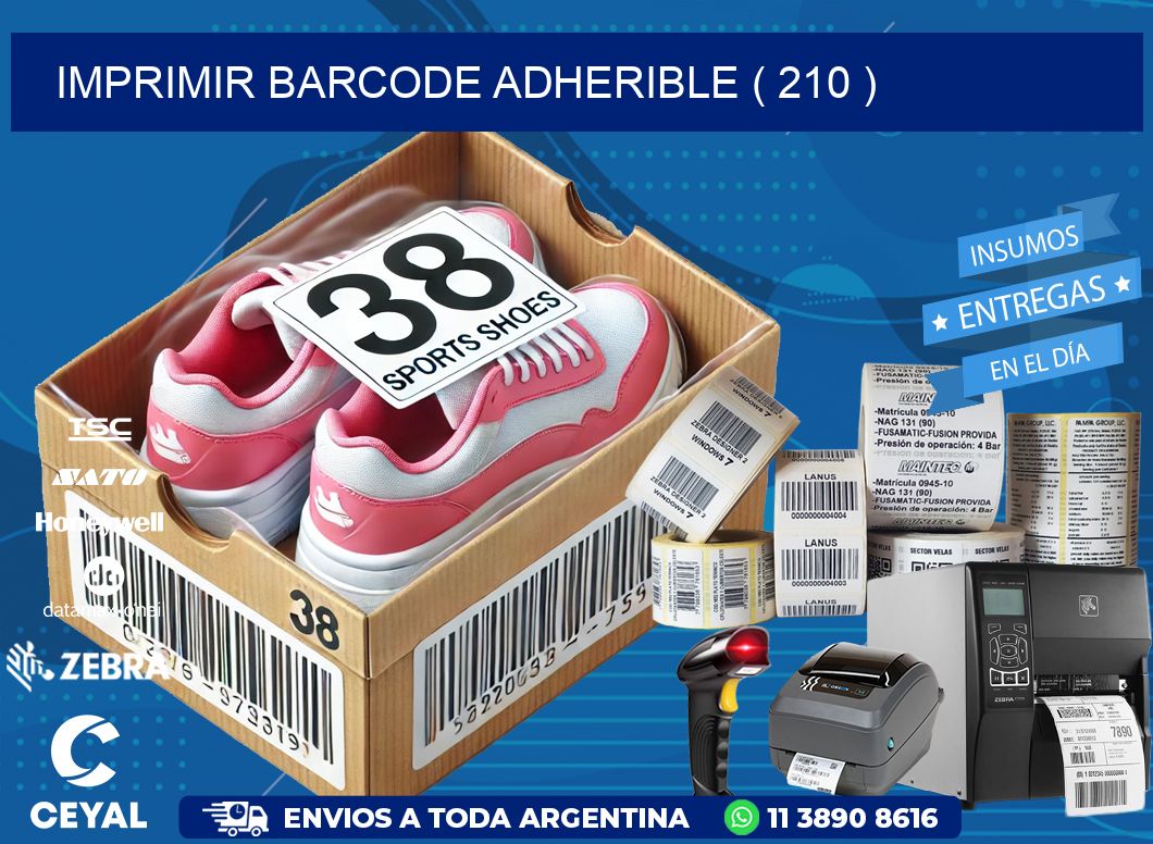 IMPRIMIR BARCODE ADHERIBLE ( 210 )