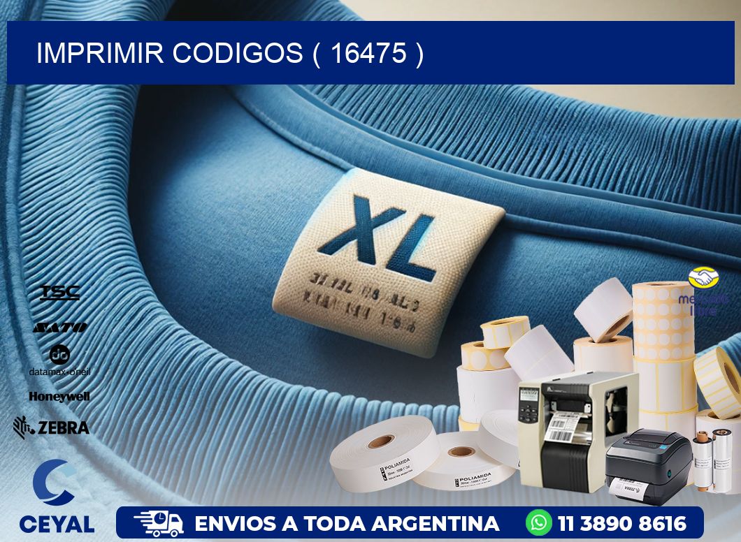 IMPRIMIR CODIGOS ( 16475 )