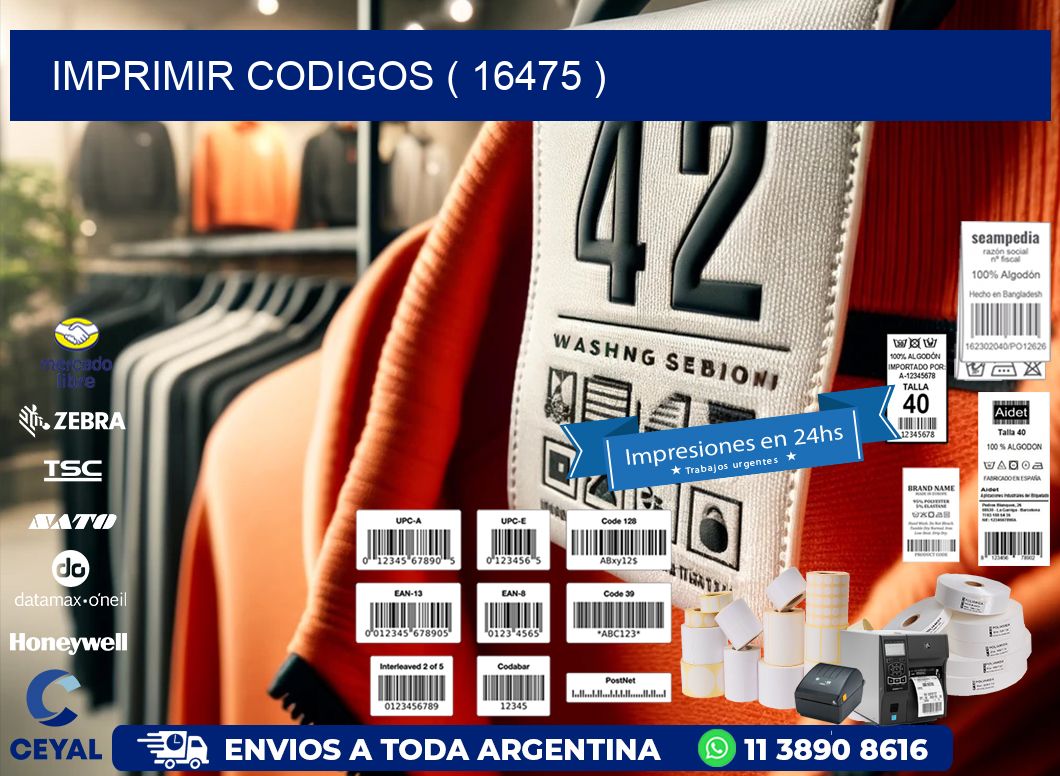 IMPRIMIR CODIGOS ( 16475 )