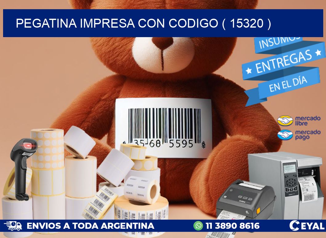PEGATINA IMPRESA CON CODIGO ( 15320 )
