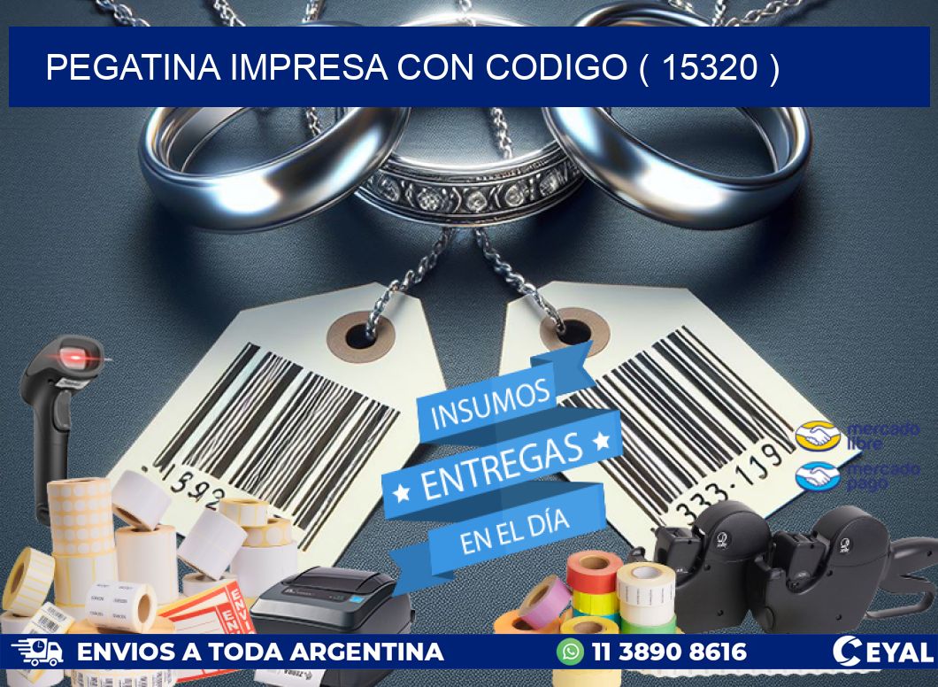PEGATINA IMPRESA CON CODIGO ( 15320 )