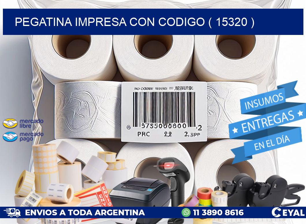 PEGATINA IMPRESA CON CODIGO ( 15320 )