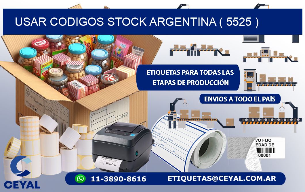USAR CODIGOS STOCK ARGENTINA ( 5525 )