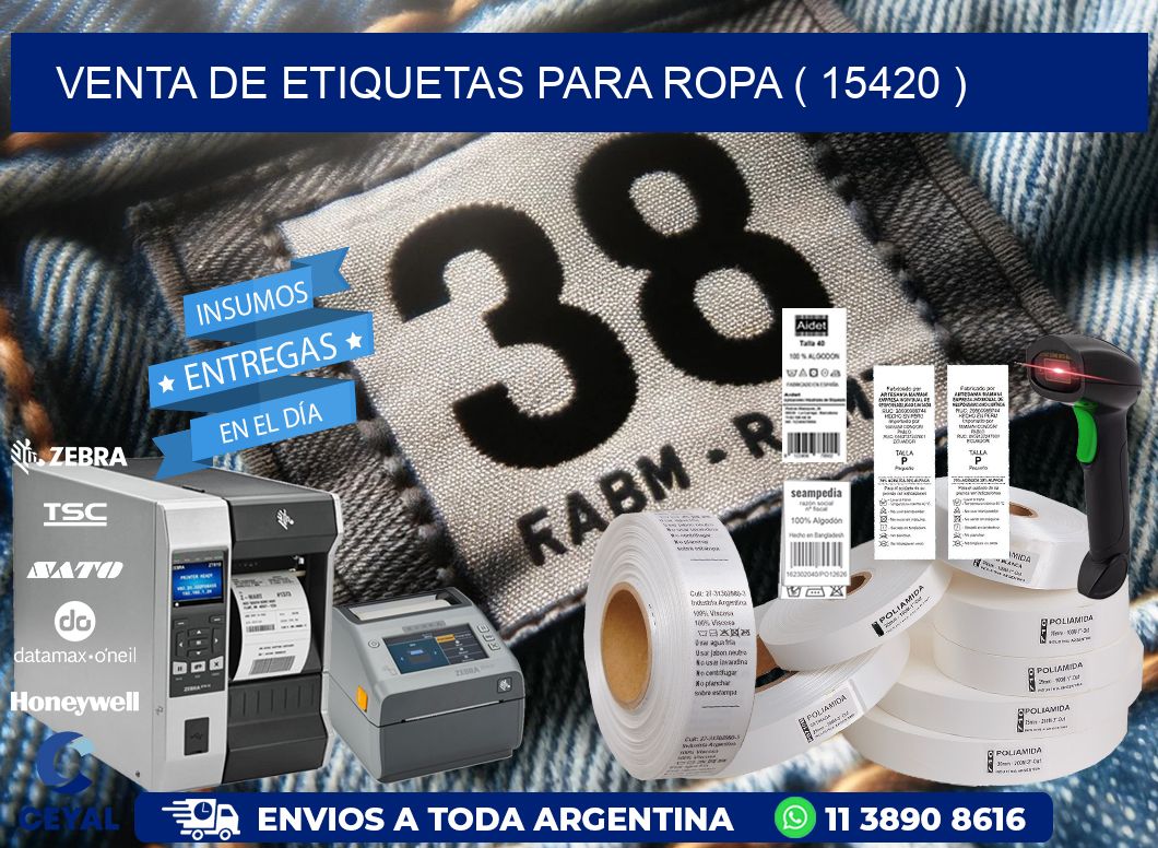 VENTA DE ETIQUETAS PARA ROPA ( 15420 )