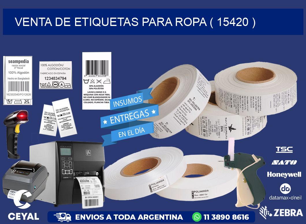 VENTA DE ETIQUETAS PARA ROPA ( 15420 )