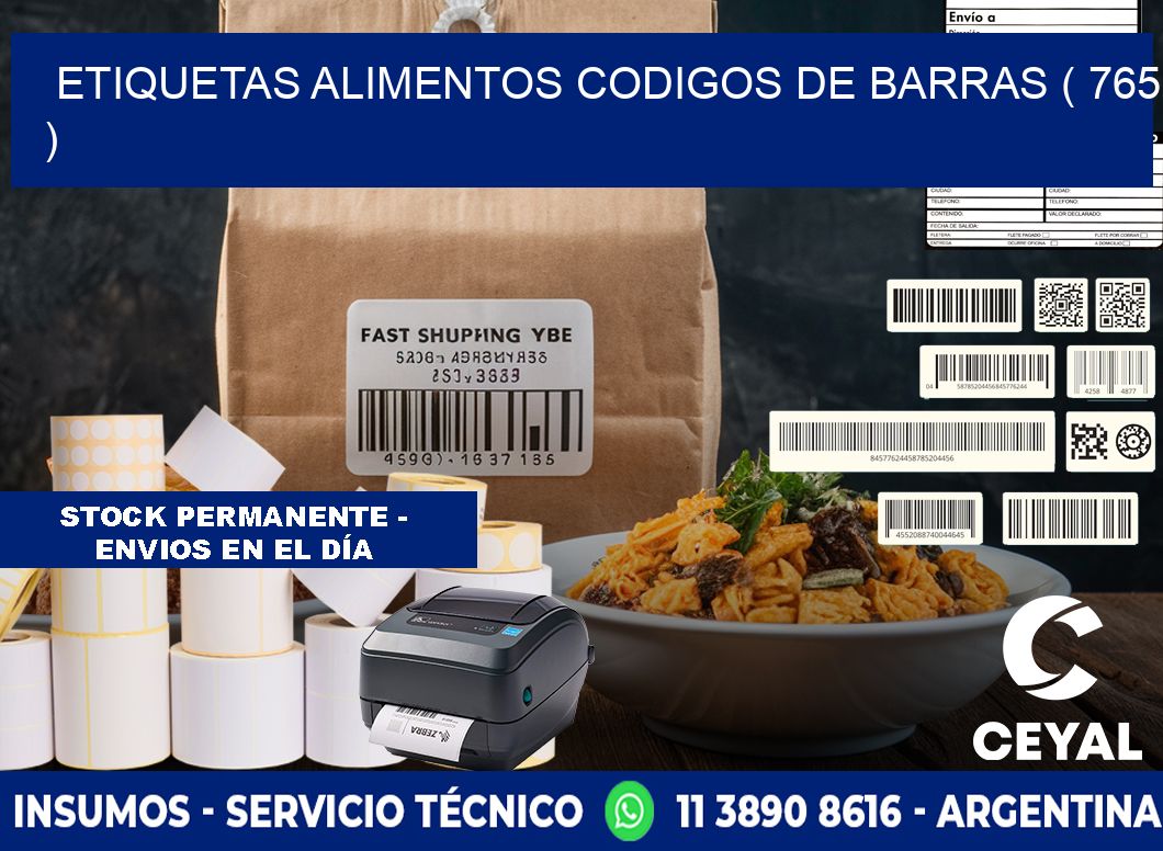 etiquetas alimentos codigos de barras ( 765 )