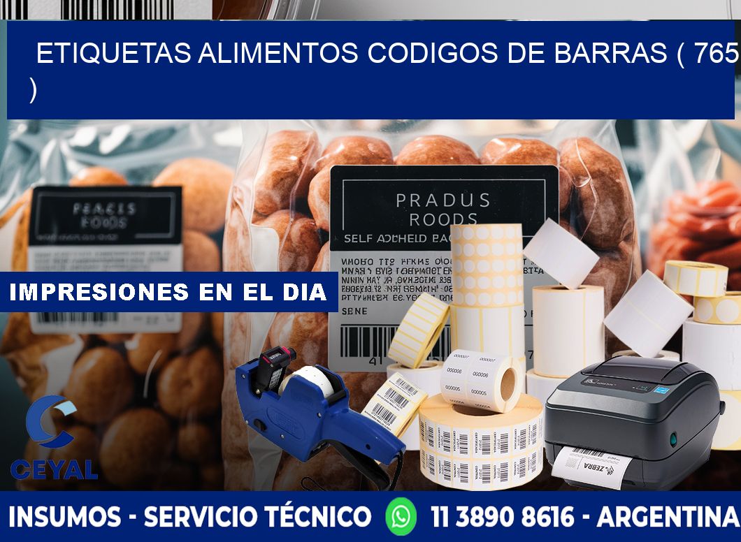 etiquetas alimentos codigos de barras ( 765 )