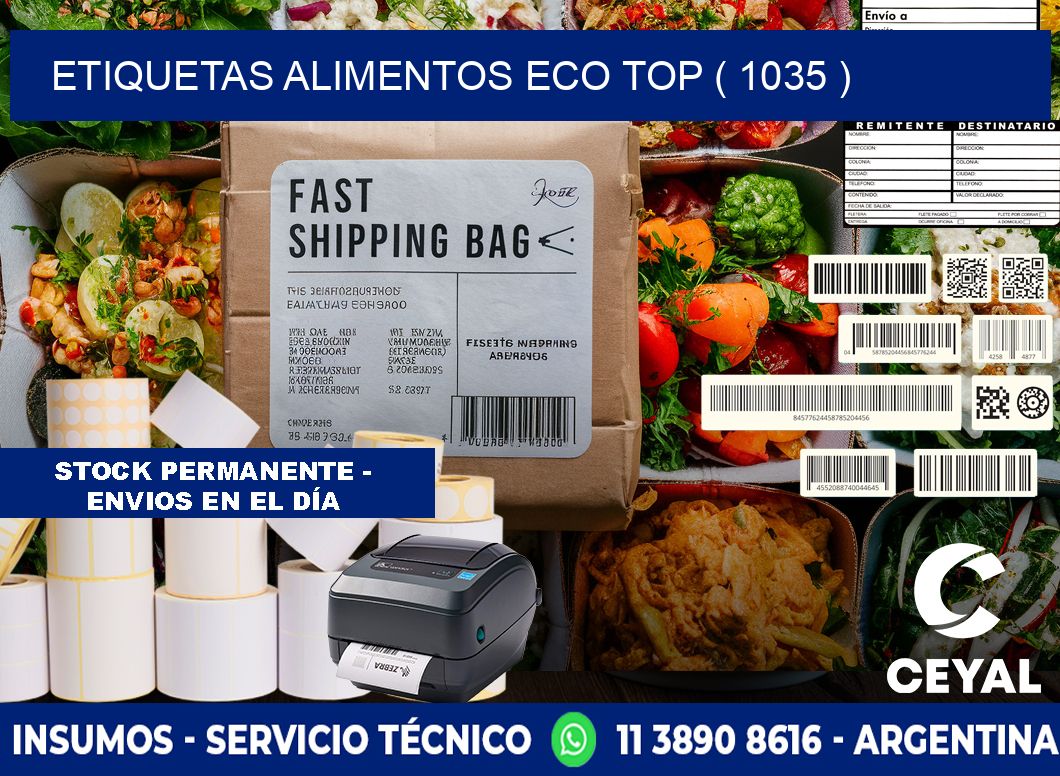 etiquetas alimentos eco top ( 1035 )