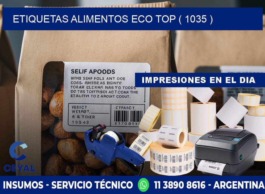 etiquetas alimentos eco top ( 1035 )