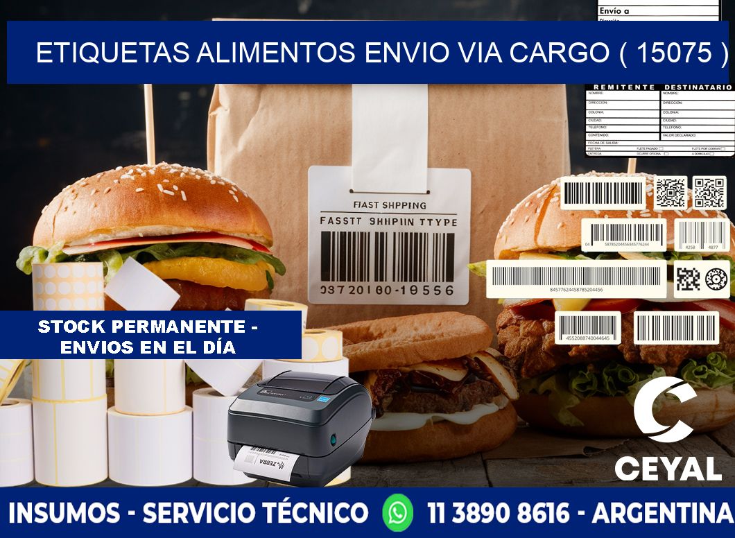 etiquetas alimentos envio via cargo ( 15075 )