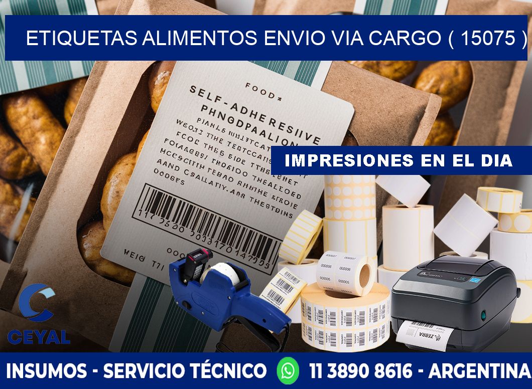 etiquetas alimentos envio via cargo ( 15075 )