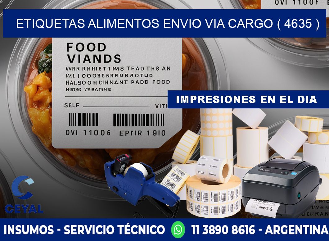 etiquetas alimentos envio via cargo ( 4635 )