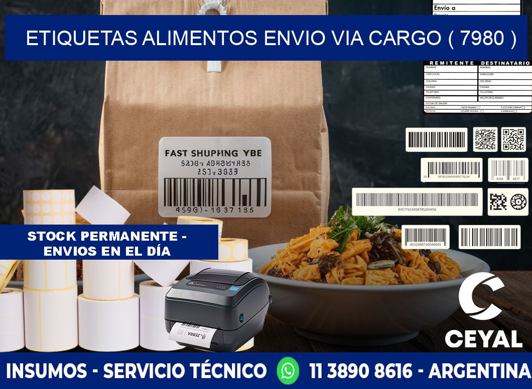 etiquetas alimentos envio via cargo ( 7980 )