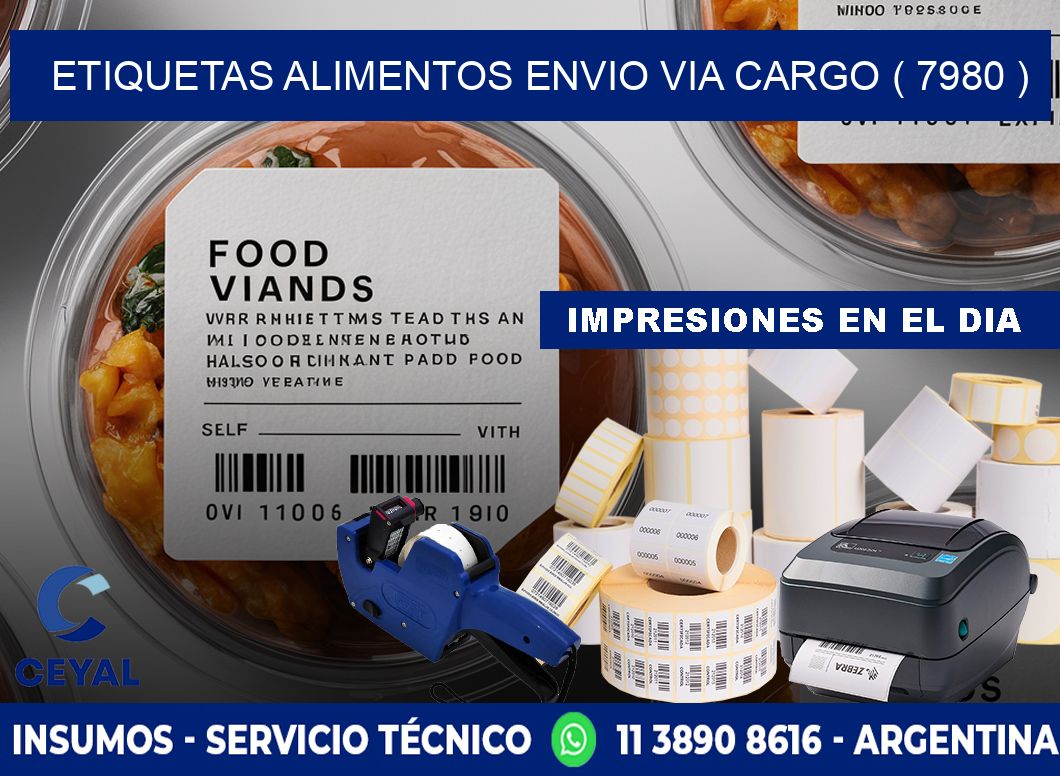 etiquetas alimentos envio via cargo ( 7980 )