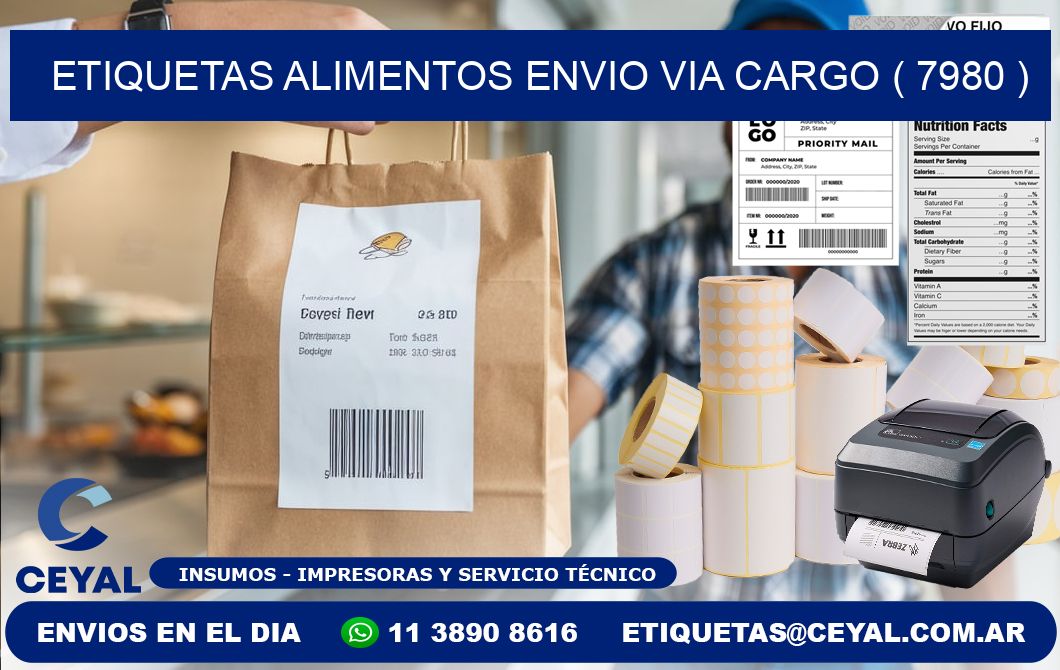 etiquetas alimentos envio via cargo ( 7980 )