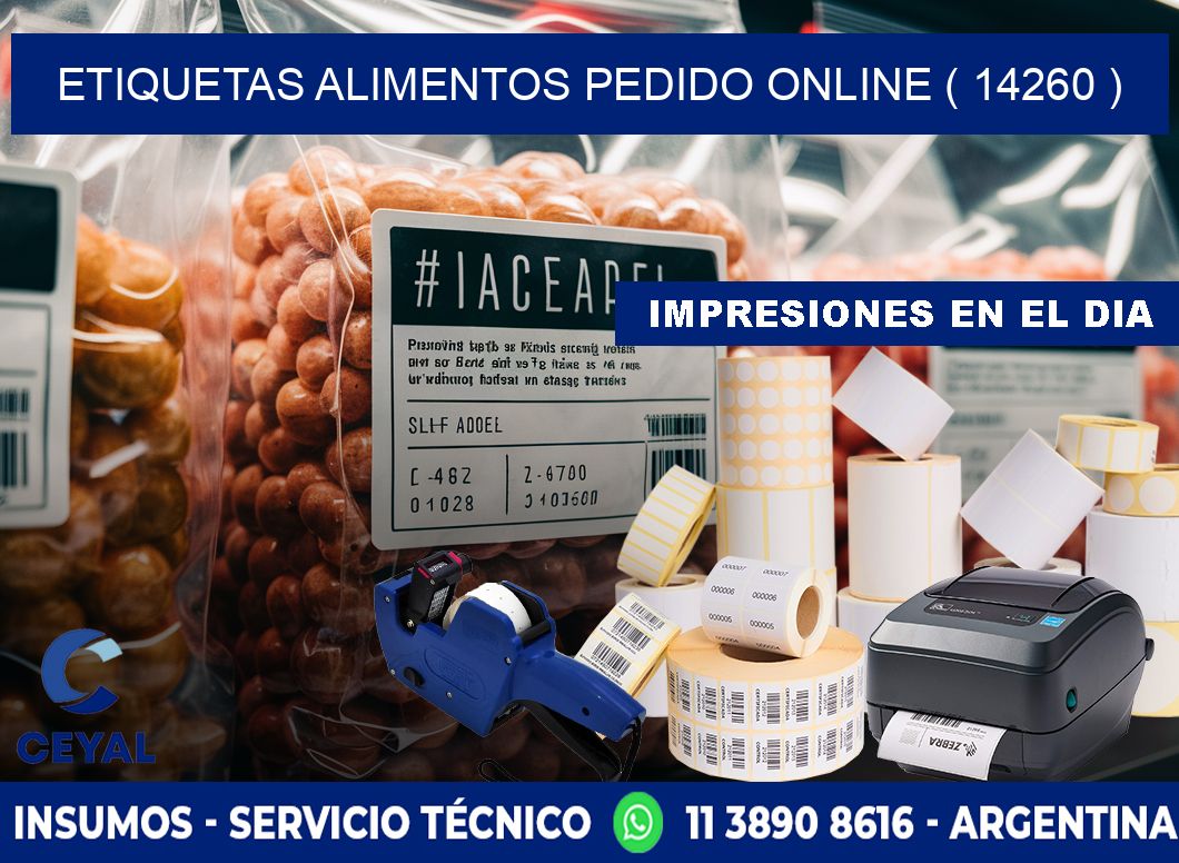 etiquetas alimentos pedido online ( 14260 )