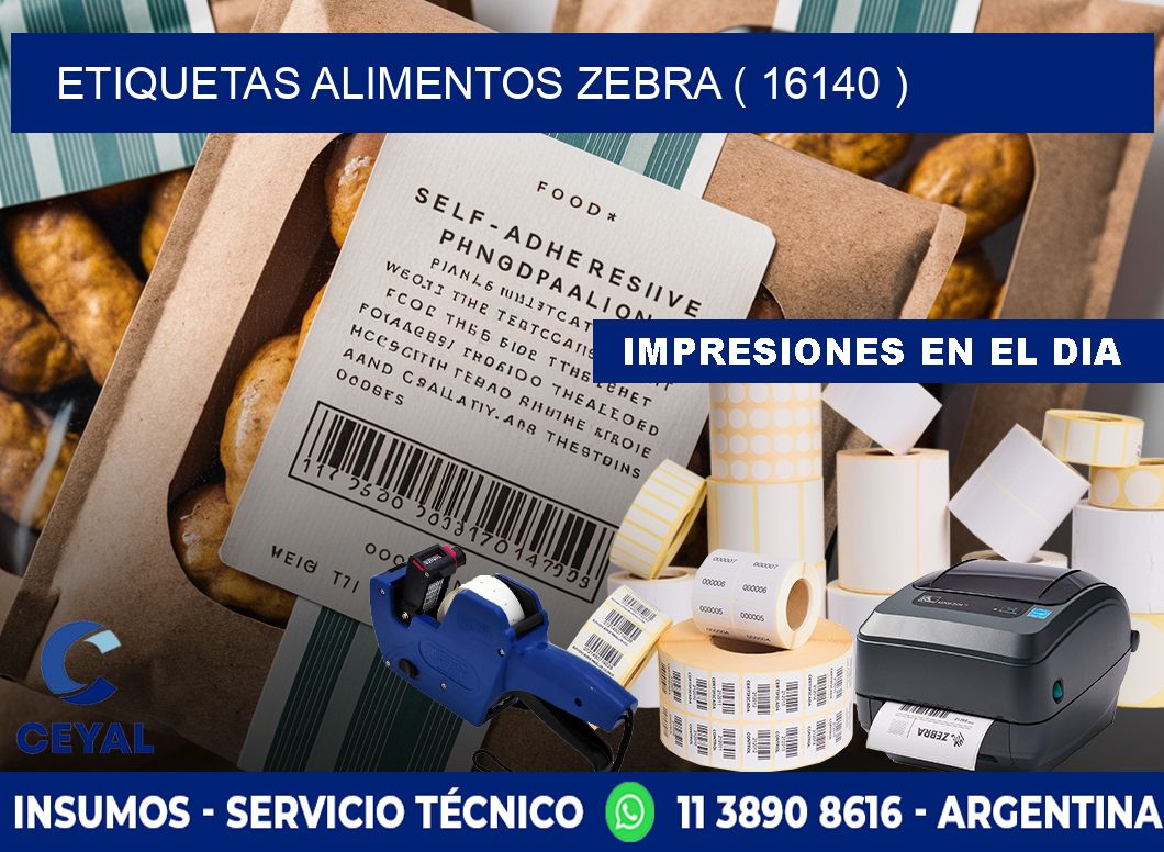 etiquetas alimentos zebra ( 16140 )