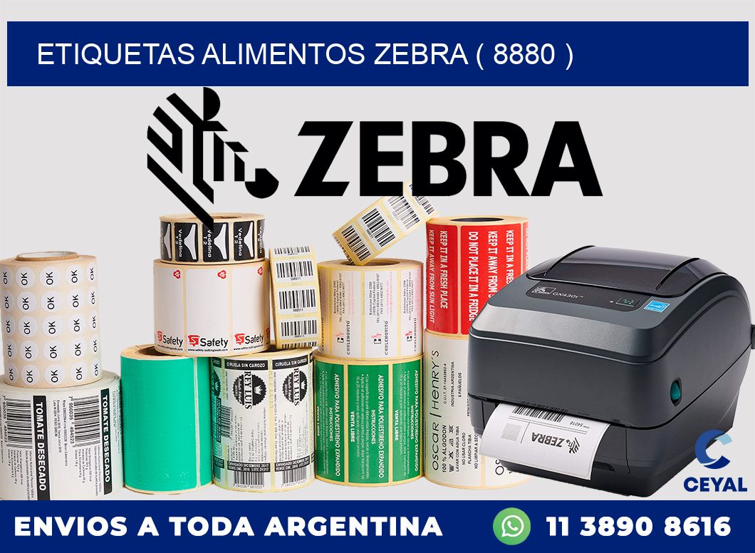 etiquetas alimentos zebra ( 8880 )