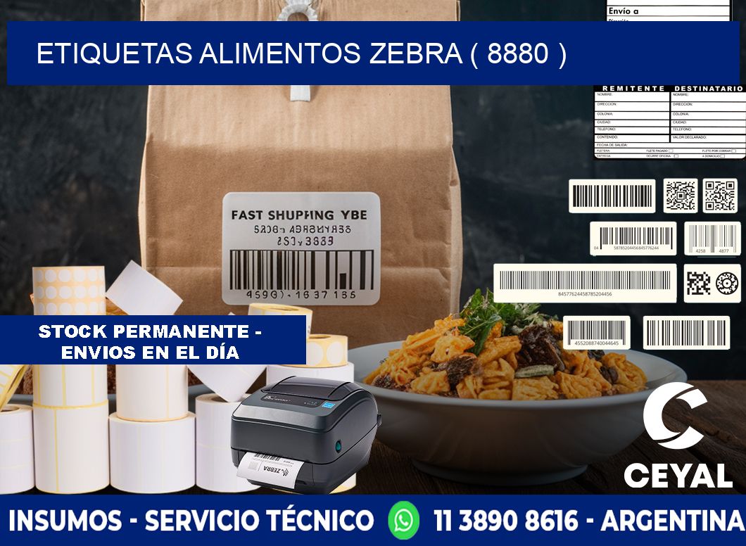etiquetas alimentos zebra ( 8880 )