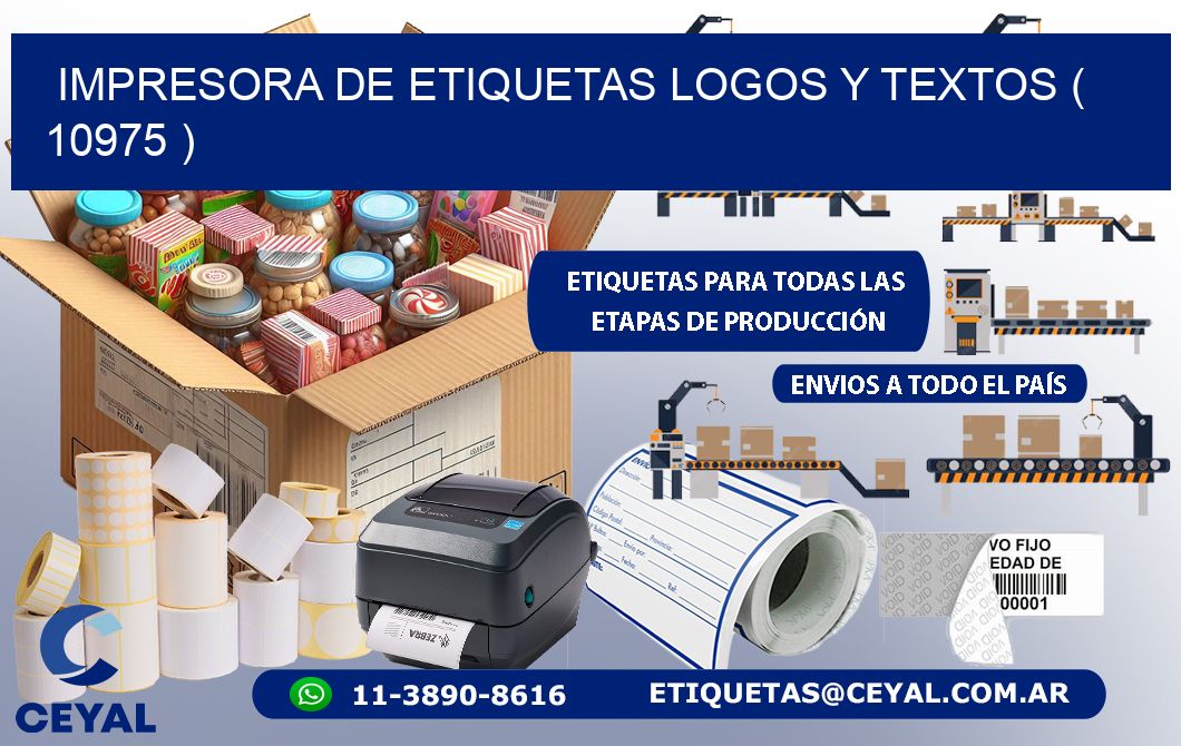 impresora de etiquetas logos y textos ( 10975 )