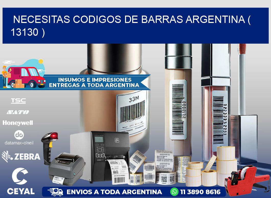 necesitas codigos de barras argentina ( 13130 )
