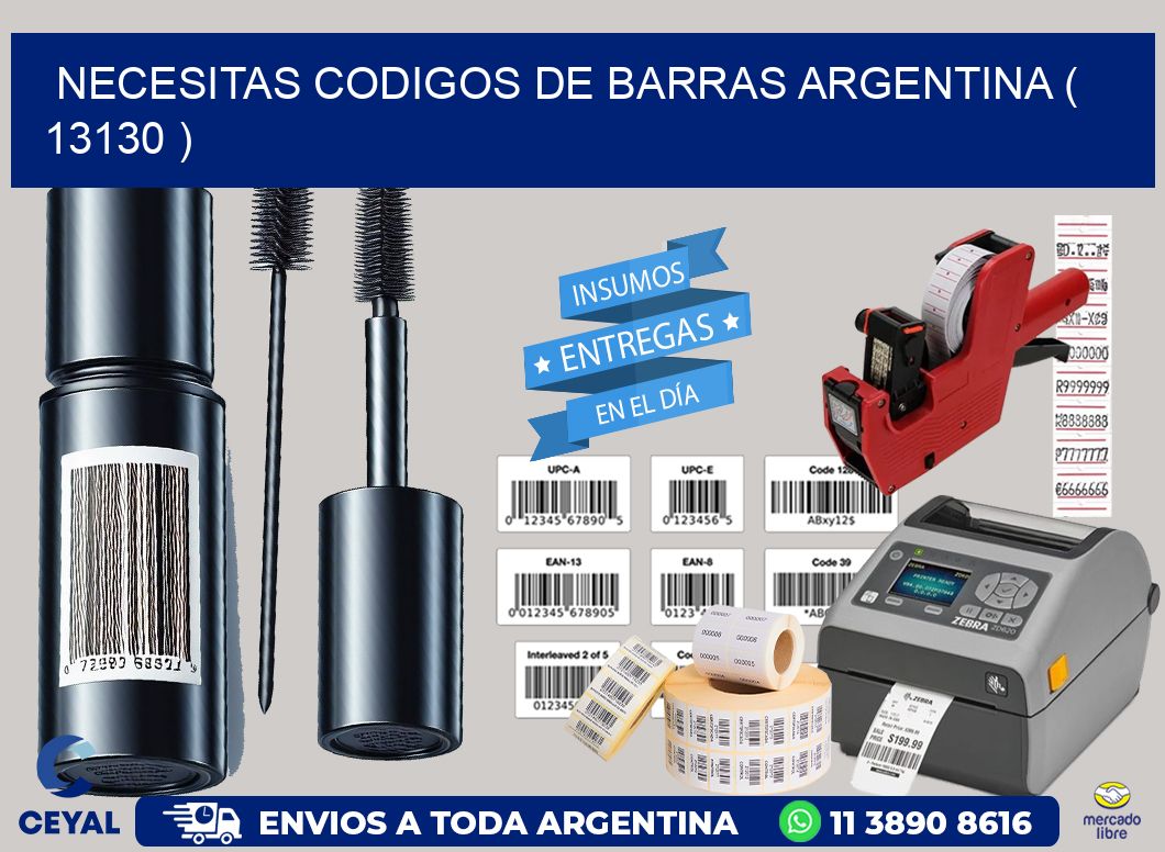 necesitas codigos de barras argentina ( 13130 )