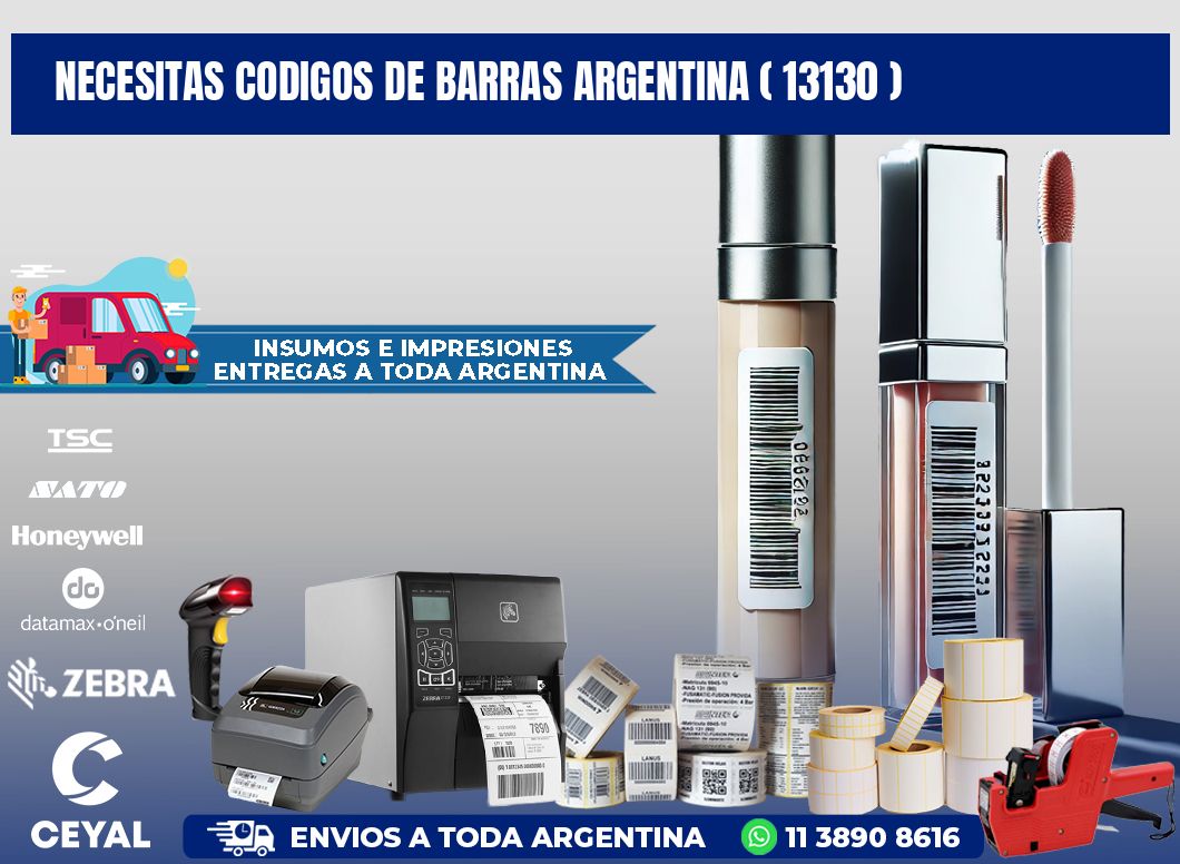 necesitas codigos de barras argentina ( 13130 )