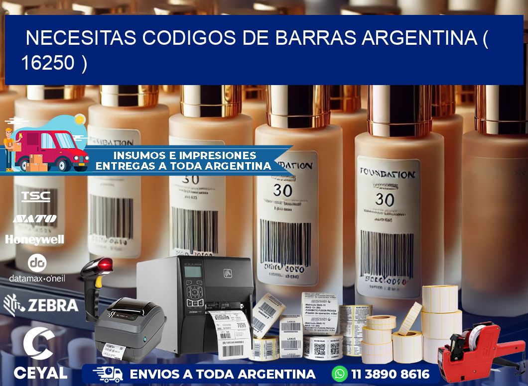 necesitas codigos de barras argentina ( 16250 )