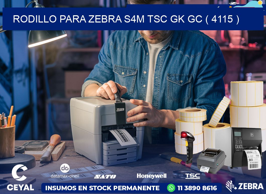 rodillo para zebra S4M TSC GK GC ( 4115 )