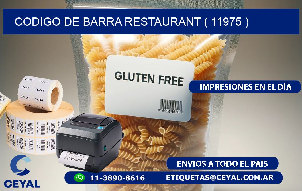 CODIGO DE BARRA RESTAURANT ( 11975 )