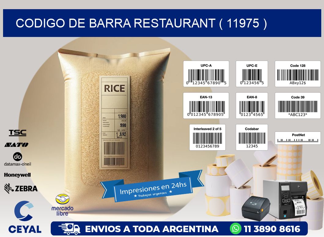 CODIGO DE BARRA RESTAURANT ( 11975 )