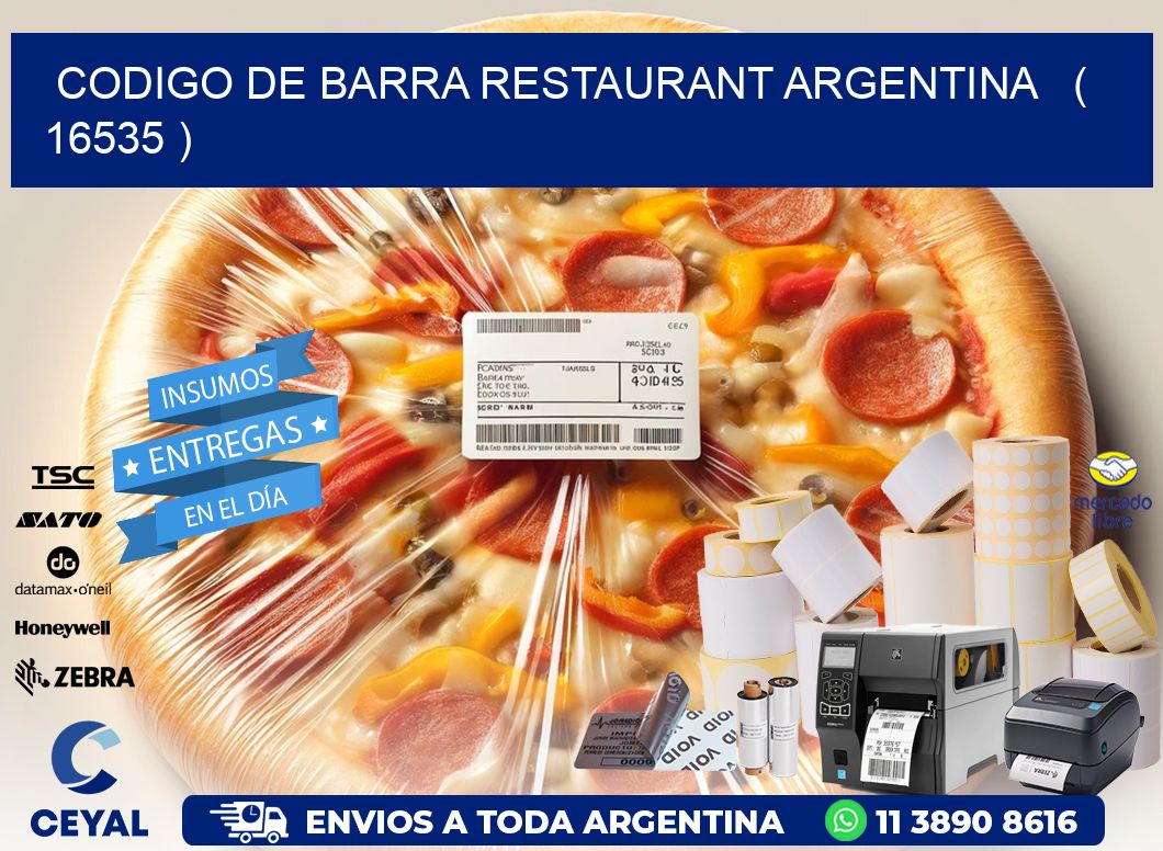 CODIGO DE BARRA RESTAURANT ARGENTINA   ( 16535 )