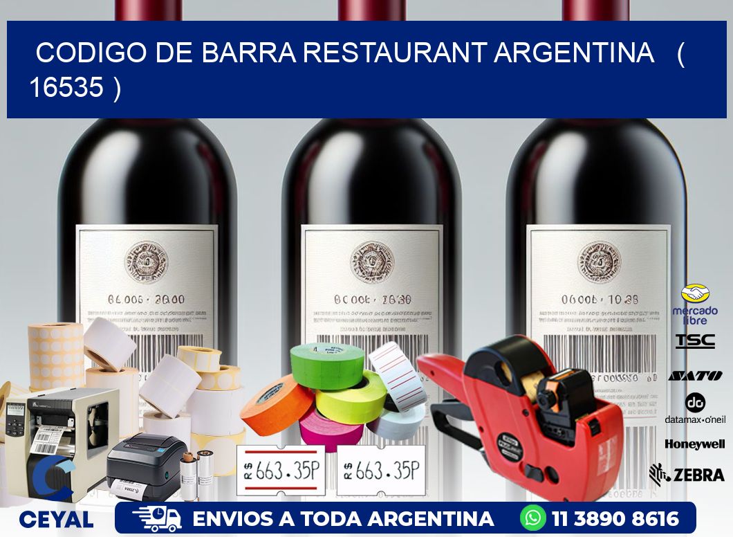 CODIGO DE BARRA RESTAURANT ARGENTINA   ( 16535 )