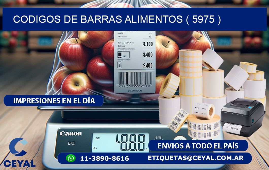 CODIGOS DE BARRAS ALIMENTOS ( 5975 )