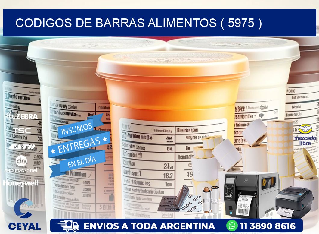 CODIGOS DE BARRAS ALIMENTOS ( 5975 )