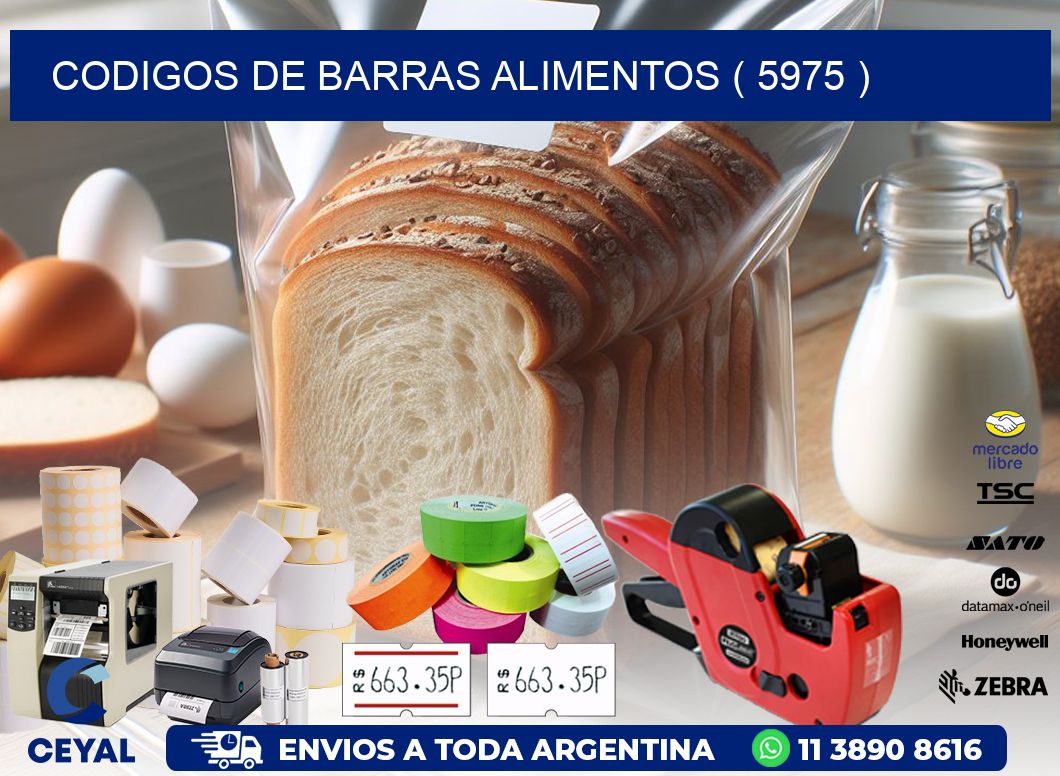 CODIGOS DE BARRAS ALIMENTOS ( 5975 )