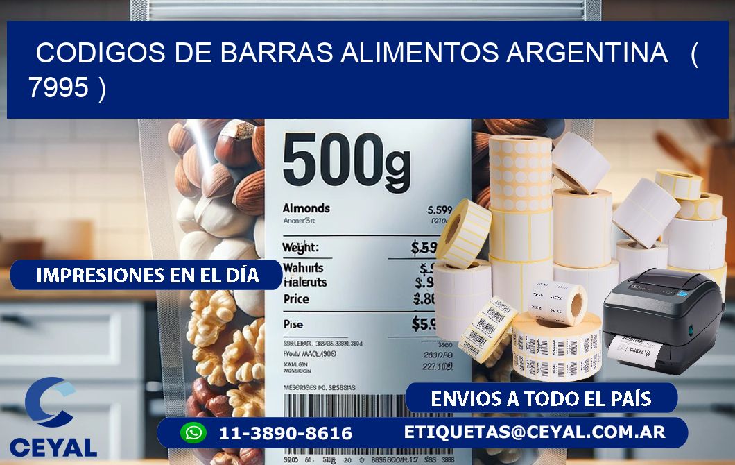CODIGOS DE BARRAS ALIMENTOS ARGENTINA ( 7995 )
