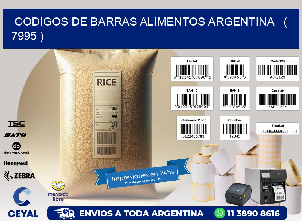 CODIGOS DE BARRAS ALIMENTOS ARGENTINA ( 7995 )