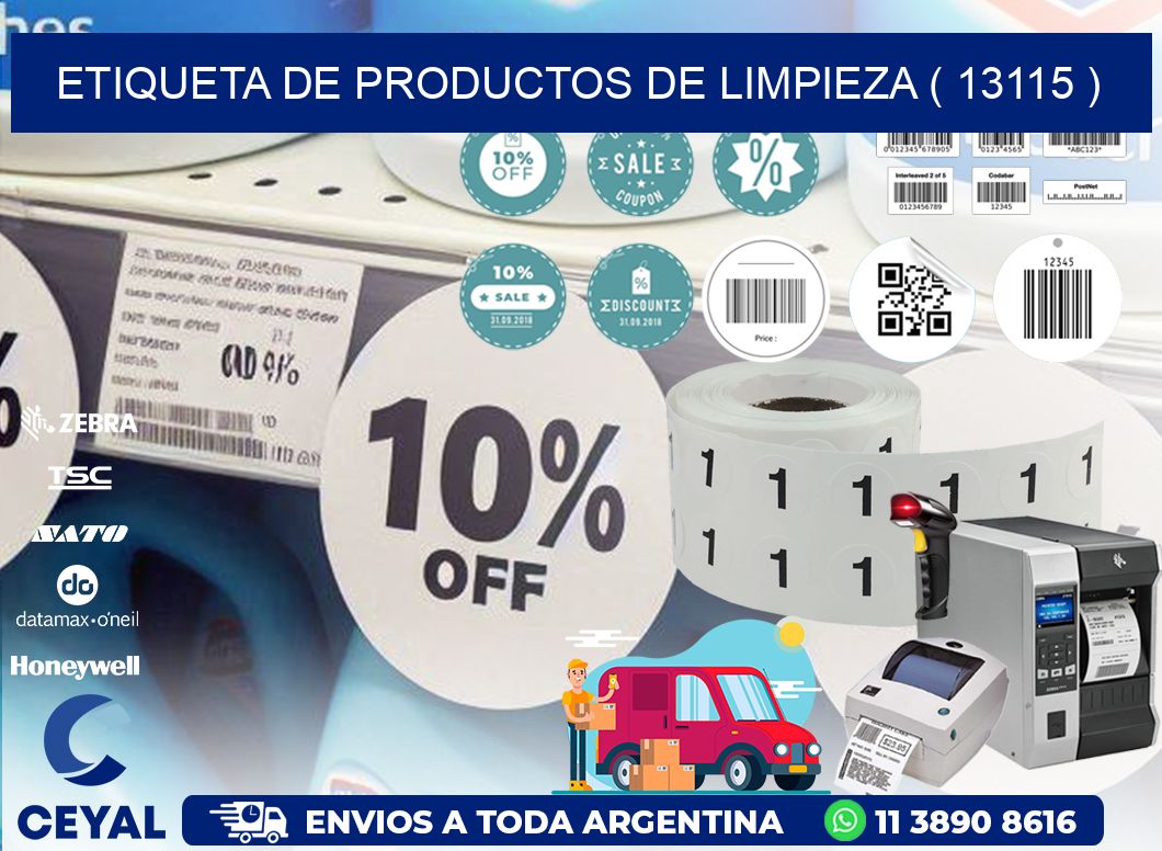 ETIQUETA DE PRODUCTOS DE LIMPIEZA ( 13115 )