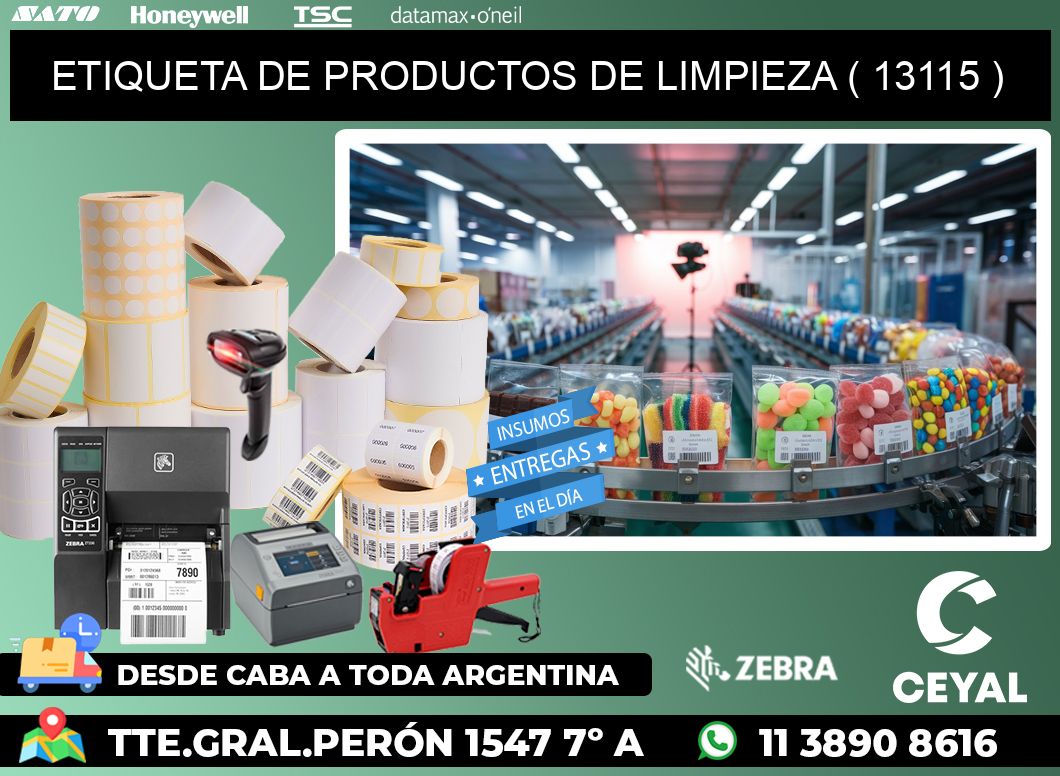 ETIQUETA DE PRODUCTOS DE LIMPIEZA ( 13115 )