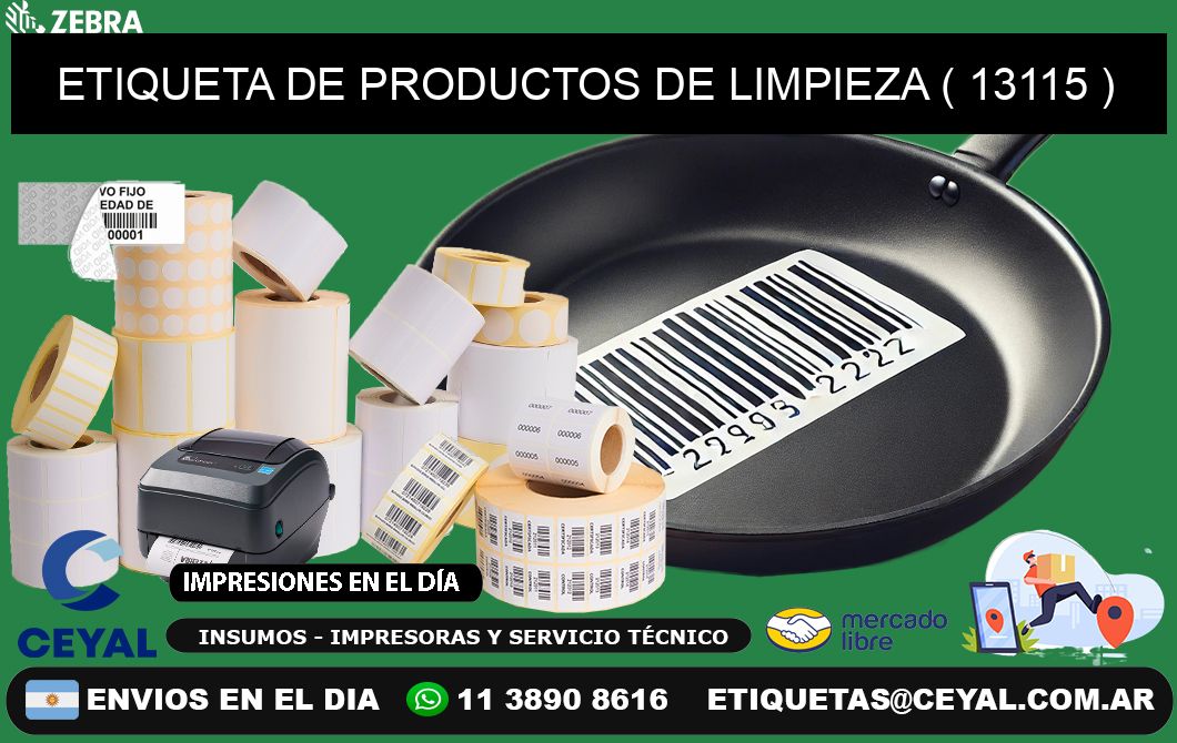 ETIQUETA DE PRODUCTOS DE LIMPIEZA ( 13115 )