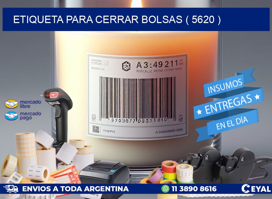 ETIQUETA PARA CERRAR BOLSAS ( 5620 )