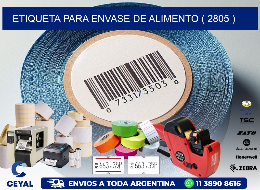 ETIQUETA PARA ENVASE DE ALIMENTO ( 2805 )