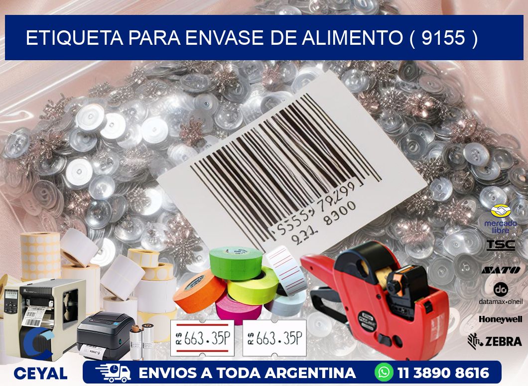 ETIQUETA PARA ENVASE DE ALIMENTO ( 9155 )